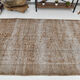 5x8 brunt orange floral vintage rug, 151x244cm