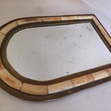 Brass and bone mirror
