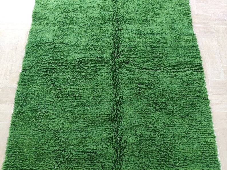 Green Berber rug 3/2 metres