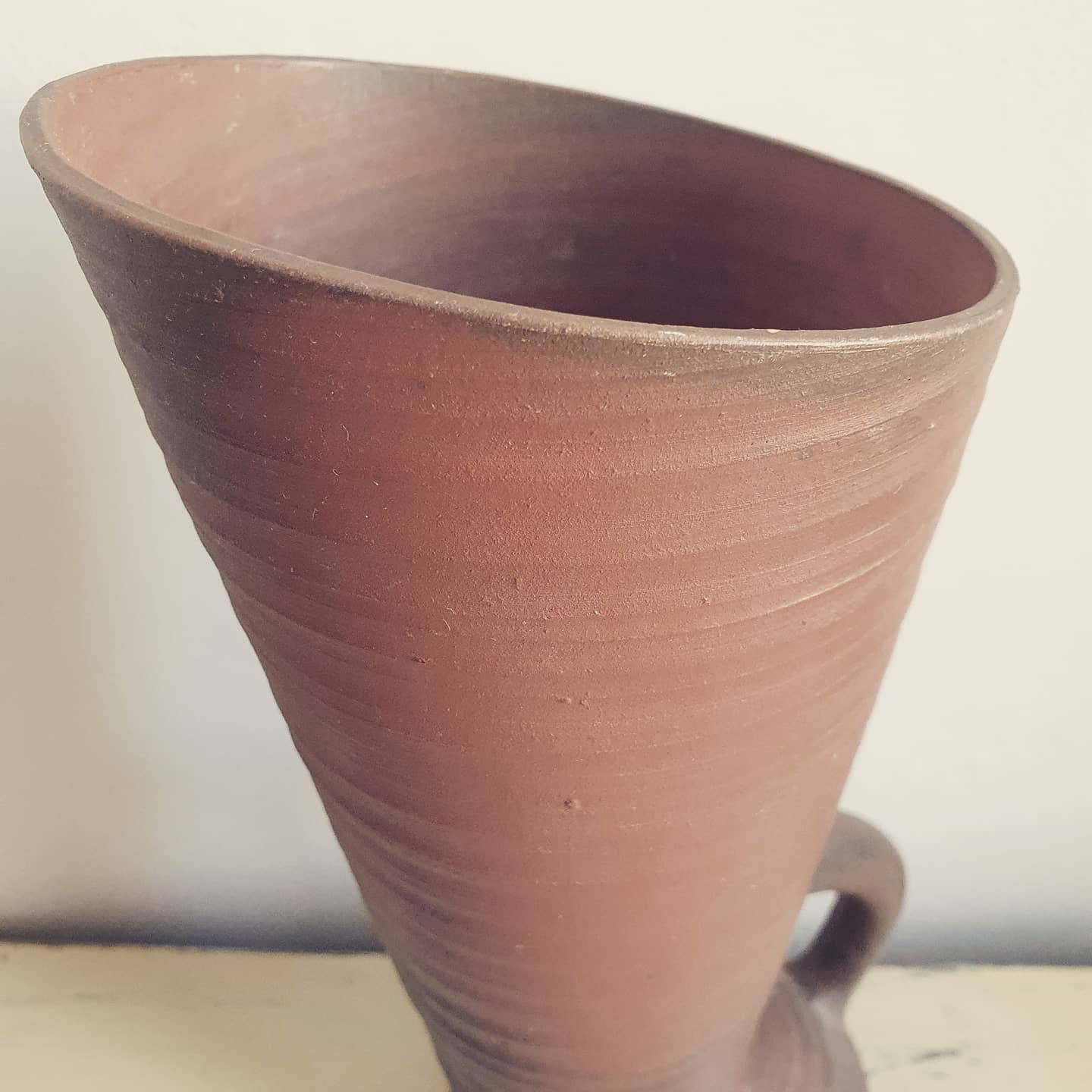 70s sandstone vase