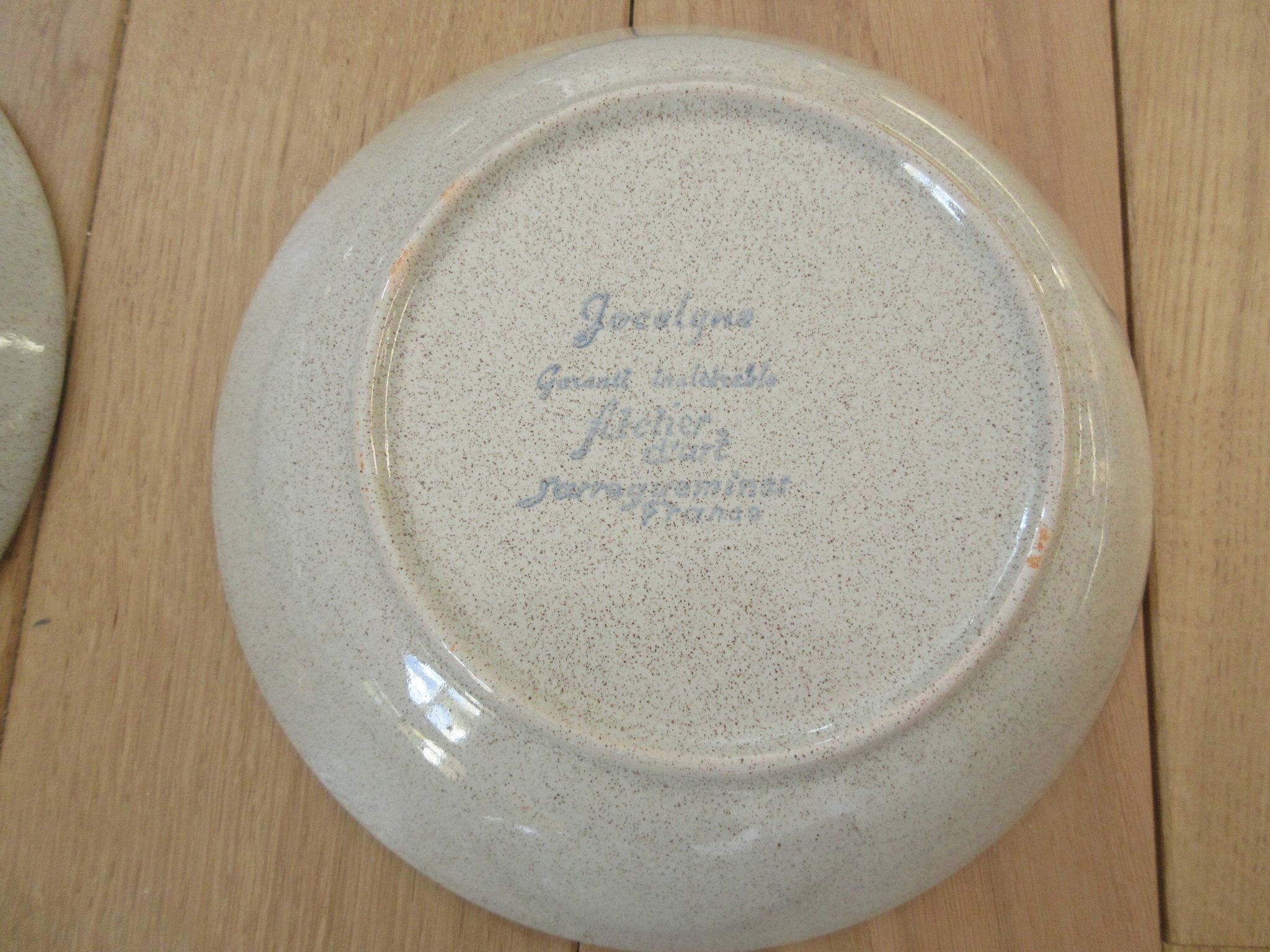 Lot of 6 hollow plates Jocelyne Atelier d'Art de Sarreguemines