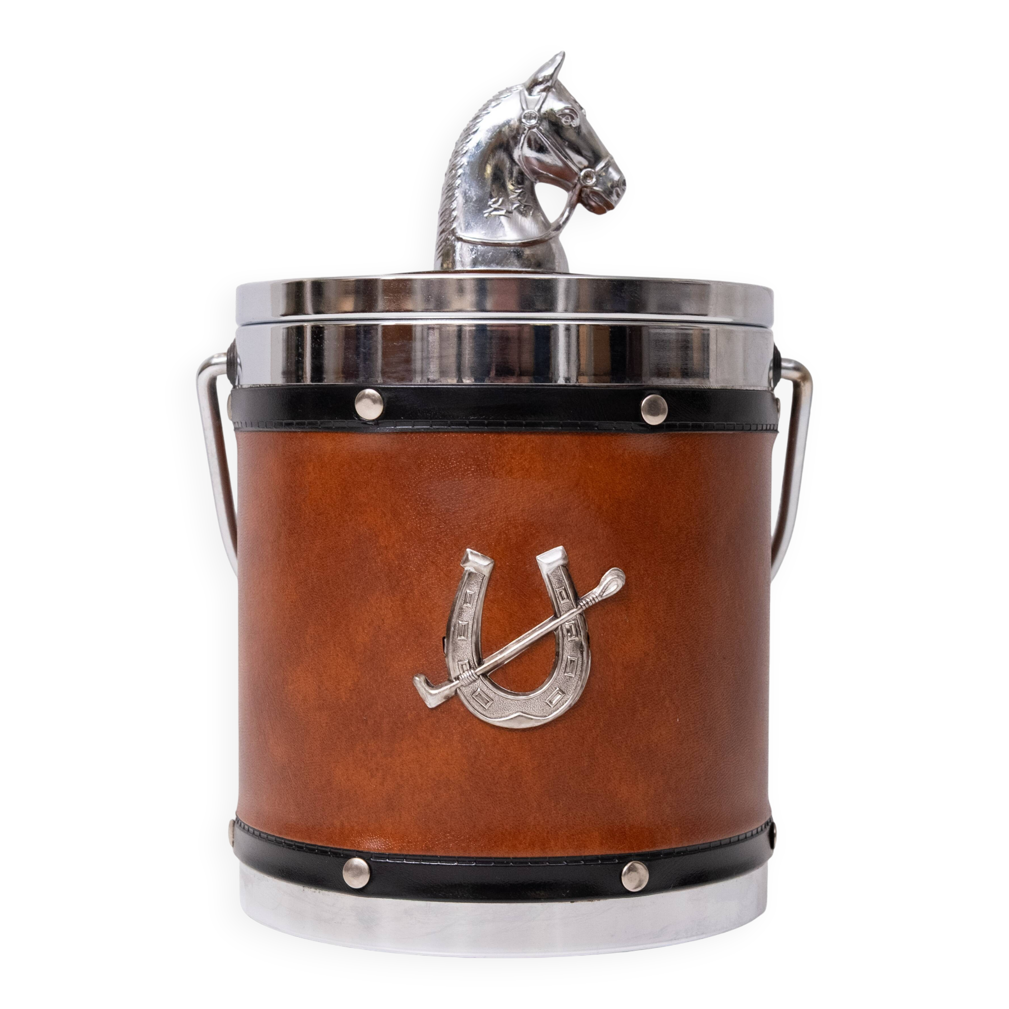 Horse Ice Bucket Equestrian 1970's Retro