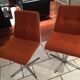 Pair of desk chairs vintage orange