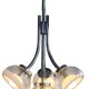 Gaetano Sciolari attr. four arm Murano glass chrome chandelier, 1970s