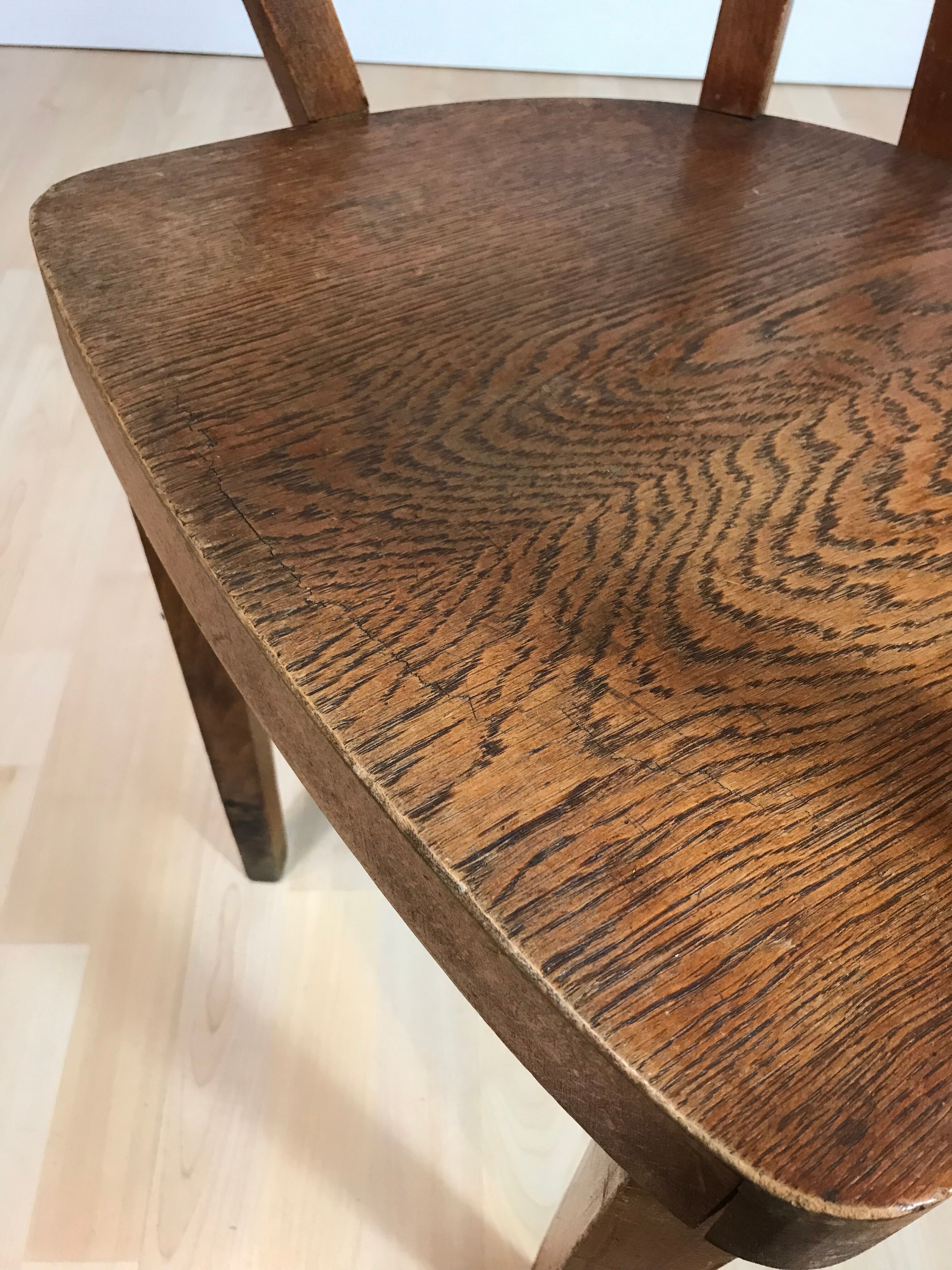 Vintage oak office chair