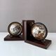 Vintage Bookends – Globe / World Map – Wooden