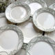 Flat plates terre de fer green creil & montereau labrador model "napoleon" 1890s