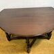 Jacobean Revival Solid Oak Gate Leg Drop Leaf Table 1900 English Antique