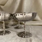 Vintage stainless steel footed bowls