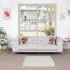 Vintage Minimalist Turkish Tulu Accent Rug Made of Natural Beige Wool