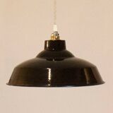 Black Industrial Pendant Lamp, 1950's, Spain