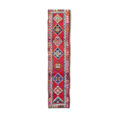 Coureur rouge tissé à la main 87 cm x 395 cm