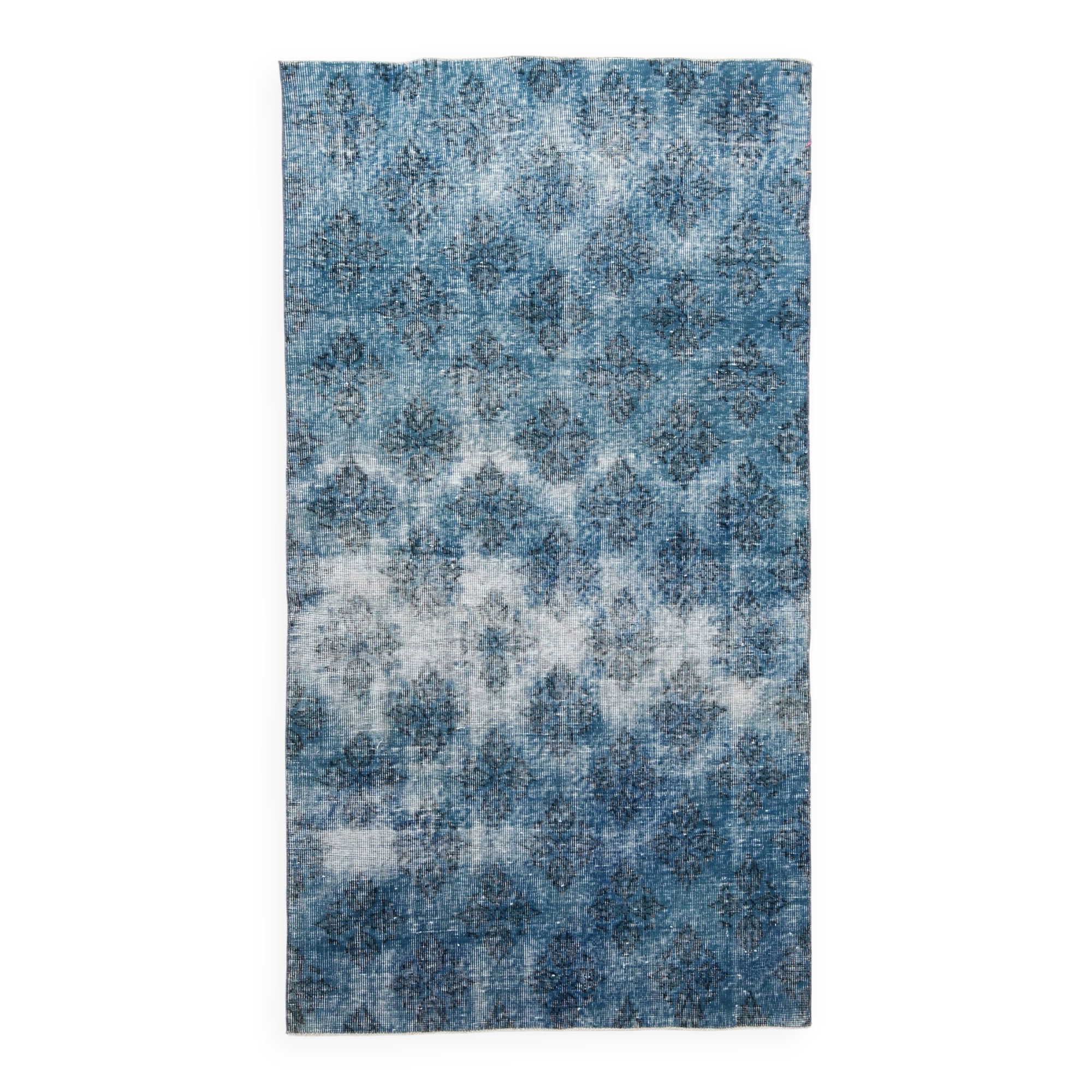 4x7 Shades Of Blue Classic Vintage Rug, 112x205Cn