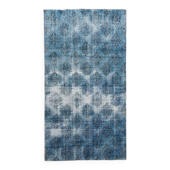 4x7 Shades Of Blue Classic Vintage Rug, 112x205Cn