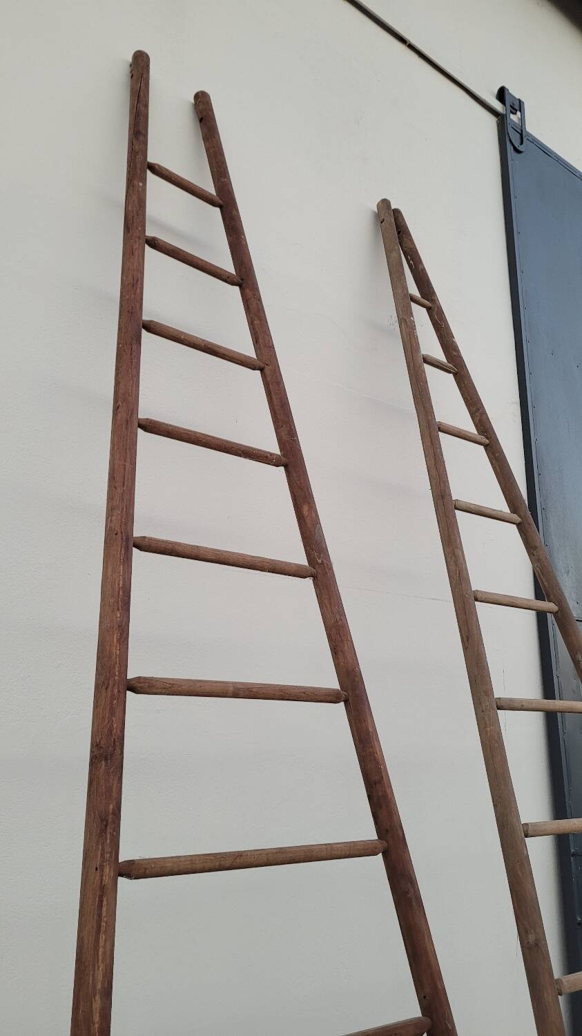Double ladder for market gardening, fruit harvest, old wooden picking - 3m65