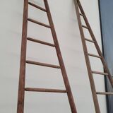 Double ladder for market gardening, fruit harvest, old wooden picking - 3m65