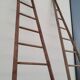 Double ladder for market gardening, fruit harvest, old wooden picking - 3m65