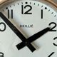 Gilded wall clock Brillié gold industrial pendulum station factory workshop 1960 26 cm