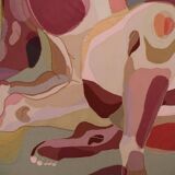 Acrylic, Wool and Cotton Embroidery and Patchwork on Canvas by Ela Fidalgo