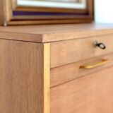 Vintage double curtain filing cabinet