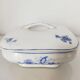 Dish with porcelain lid decoration blue flowers