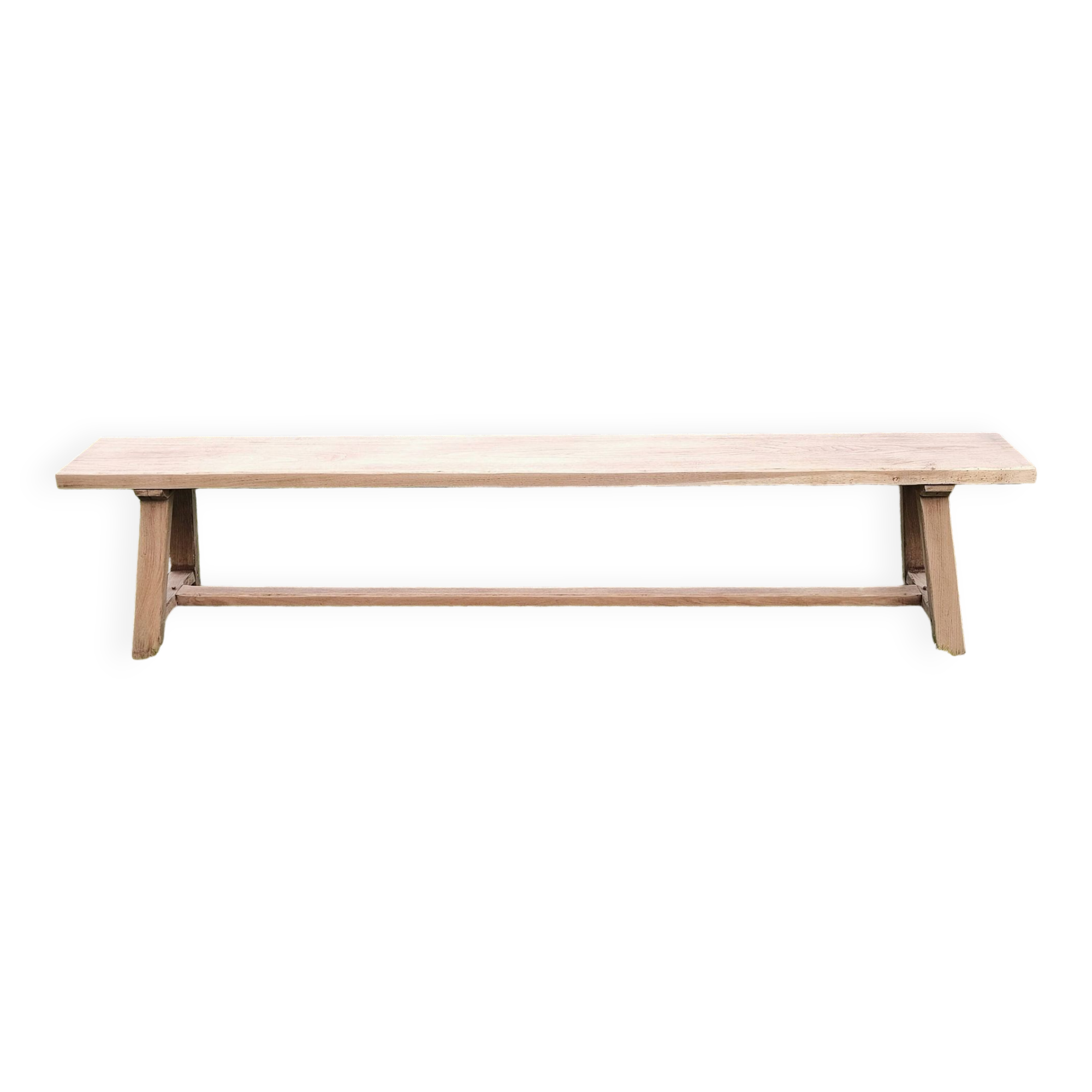 Solid oak farm bench