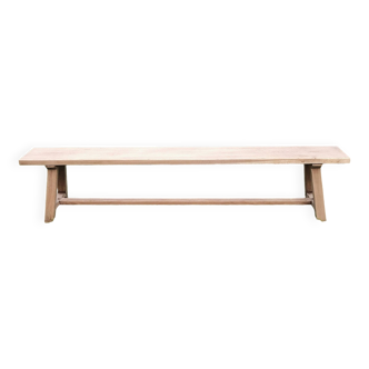 Solid oak farm bench