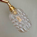 Vintage bubble glass tulip wall light