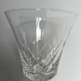 4 carved crystal wine glasses