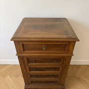Chiffonnier ancien en bois massif et marqueterie