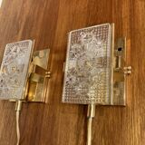 Pair of glass wall lights in Scandinavian design from the 1950s.