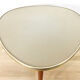Tripod vintage leather pedestal table, 1960