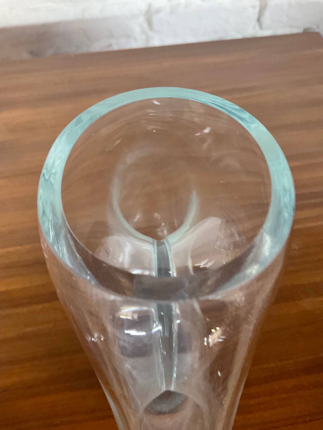 Trio of vintage molded glass vases from the 70s