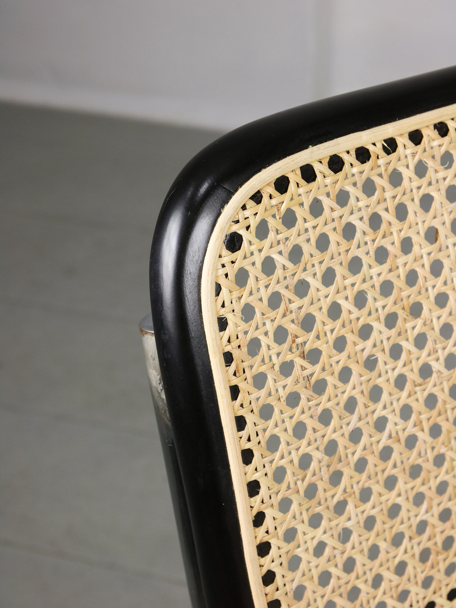 Vintage black B32 Cesca chair by Marcel Breuer, 80s