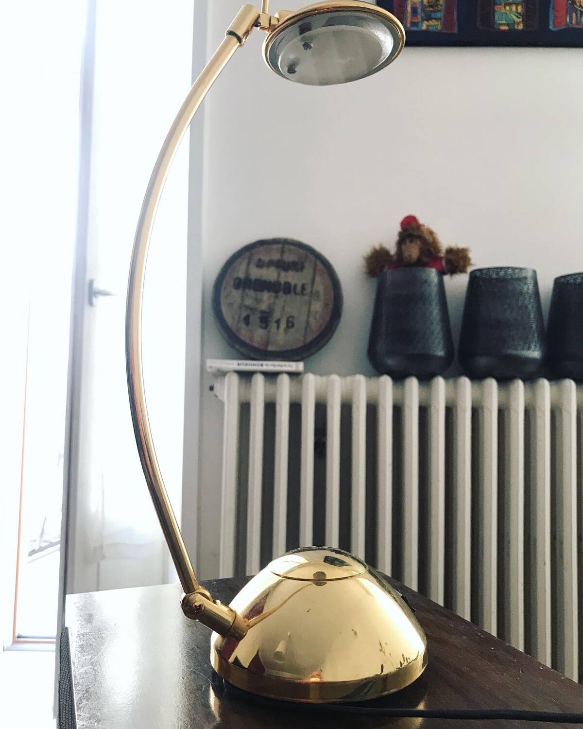 Vintage Arc Style Gold Desk Lamp
