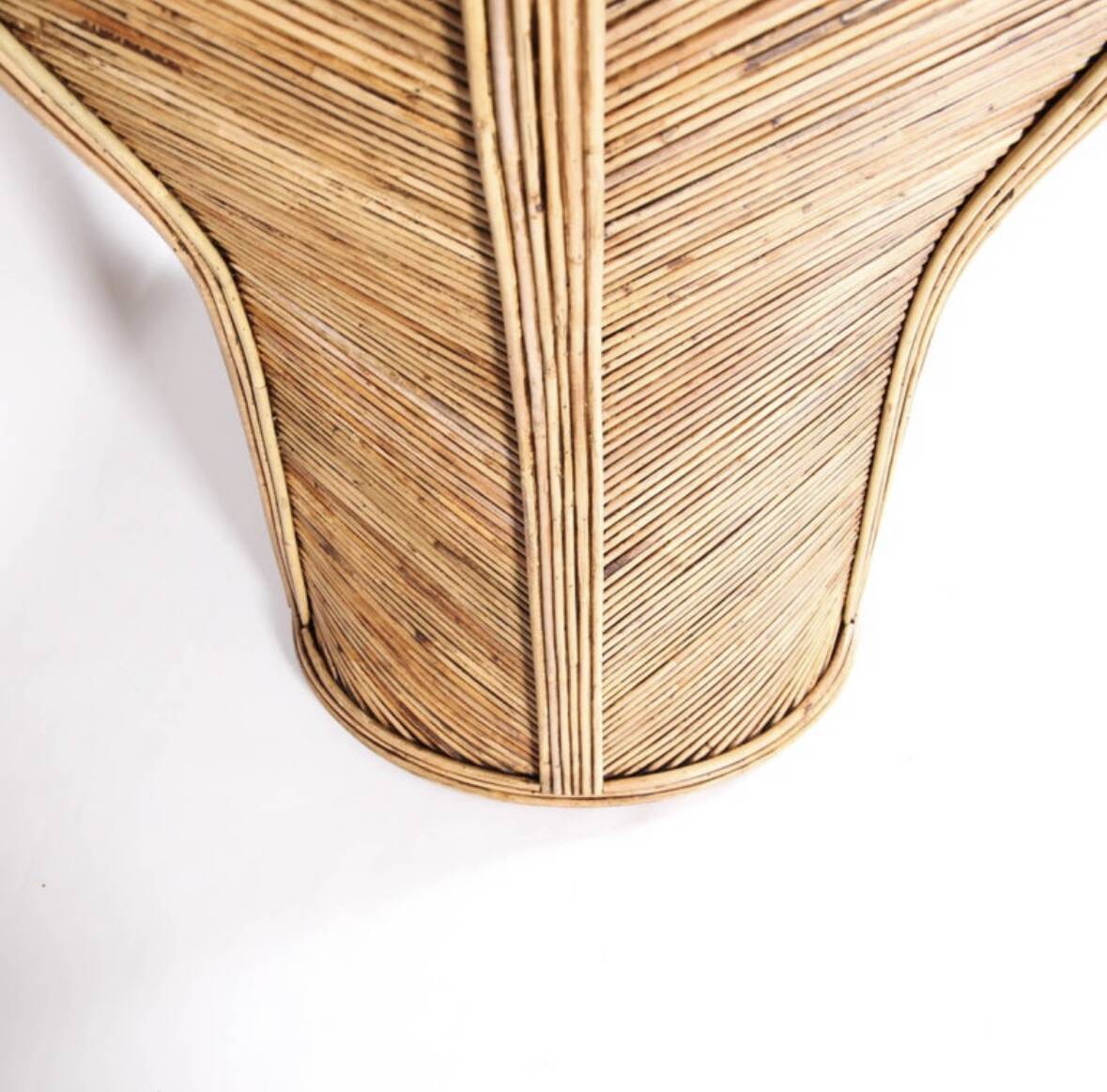 Large "palm" rattan armchair