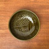 Vintage ceramic bowl with fish pattern by Secla, 1970s.