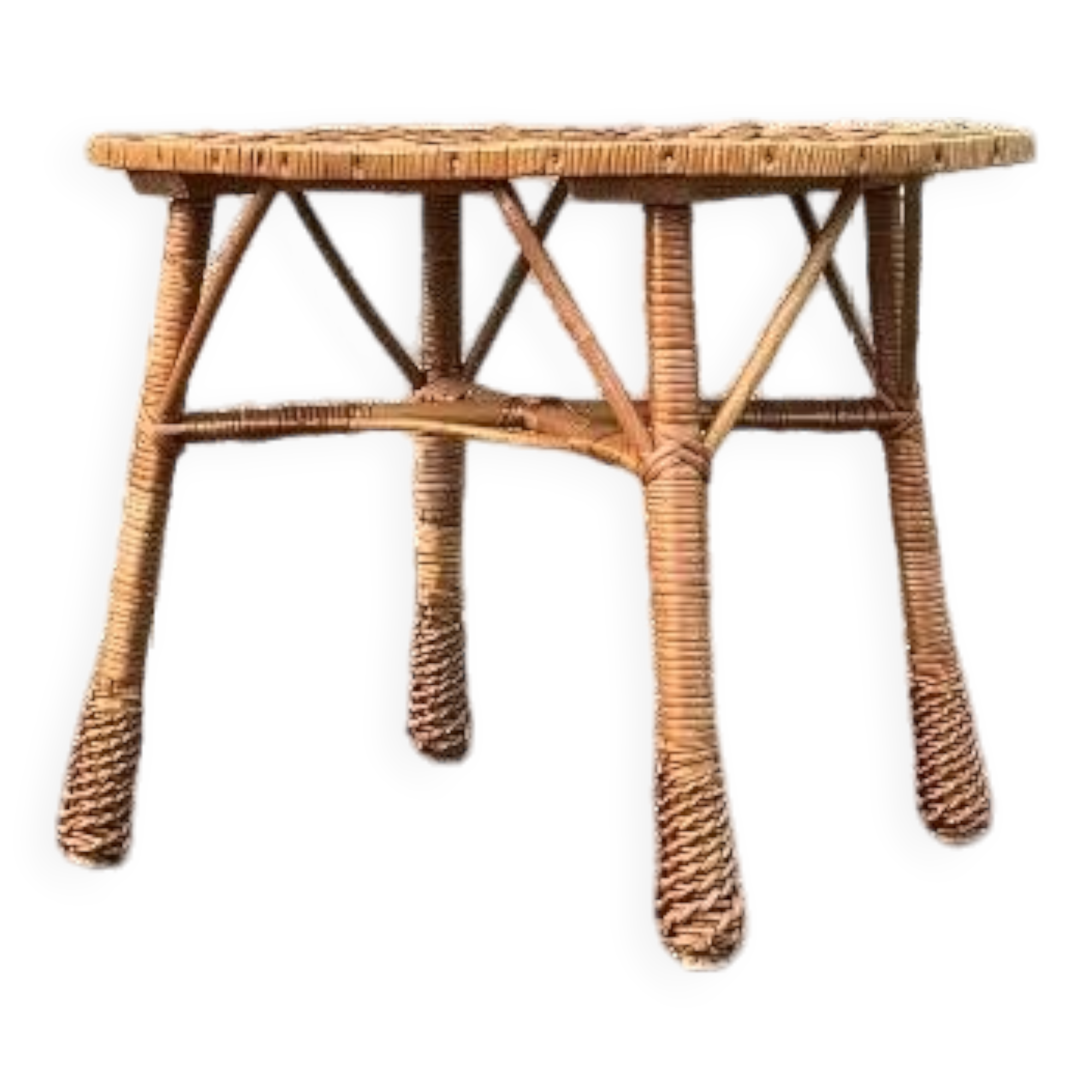 Wicker coffee table 1950