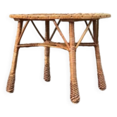 Wicker coffee table 1950
