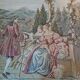 Large Aubusson style wall tapestry – Romantic scene, 18th century
