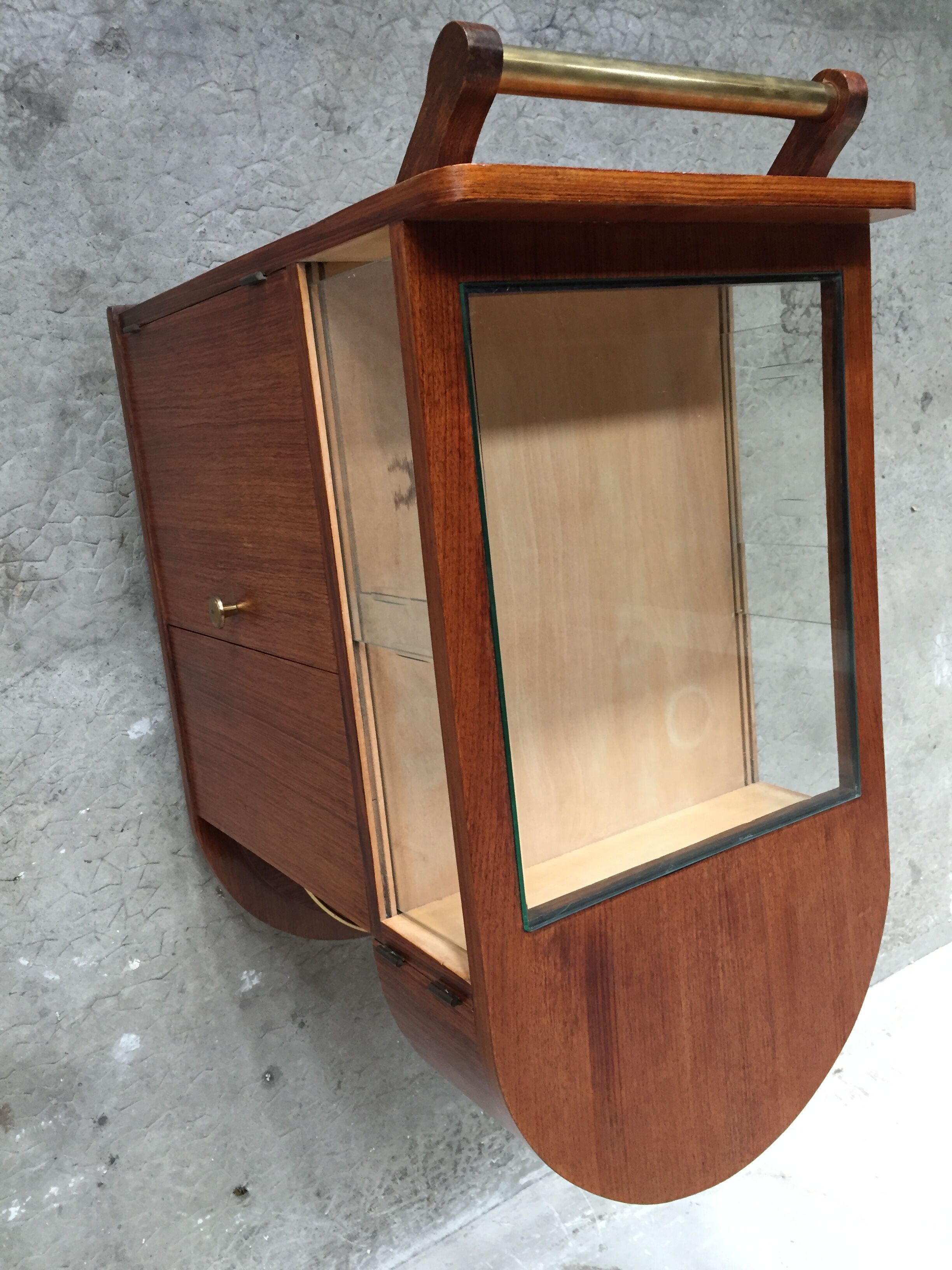 Bar on wheels 40/50s in rosewood