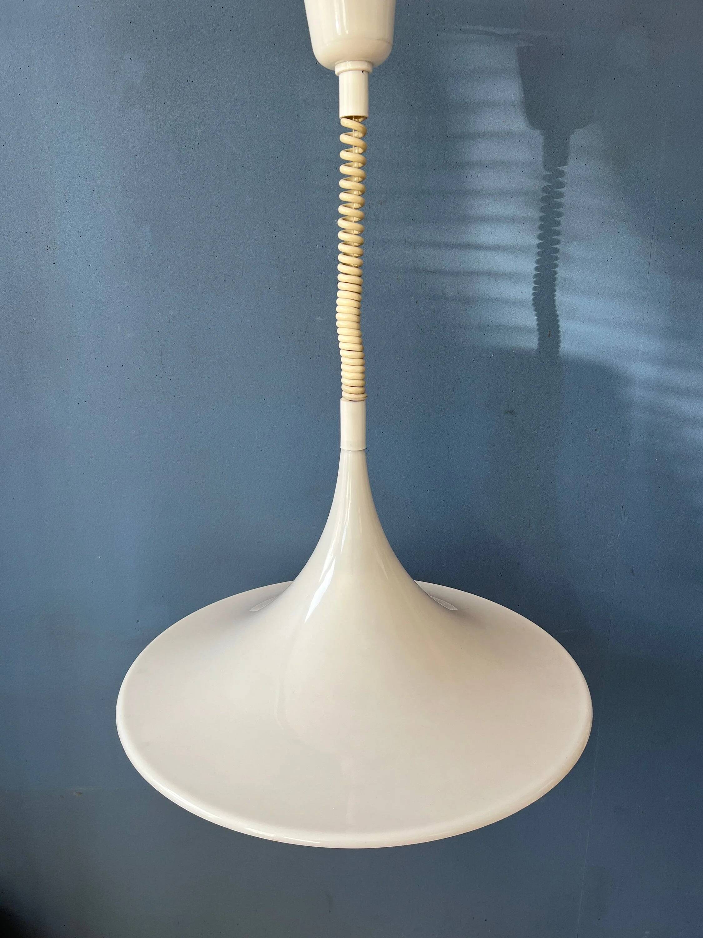White Space Age Suspension "Witch Hat" Mid-Century