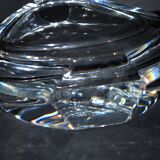 Neptune design vase in baccarat crystal signed designer thomas bastide 1988
