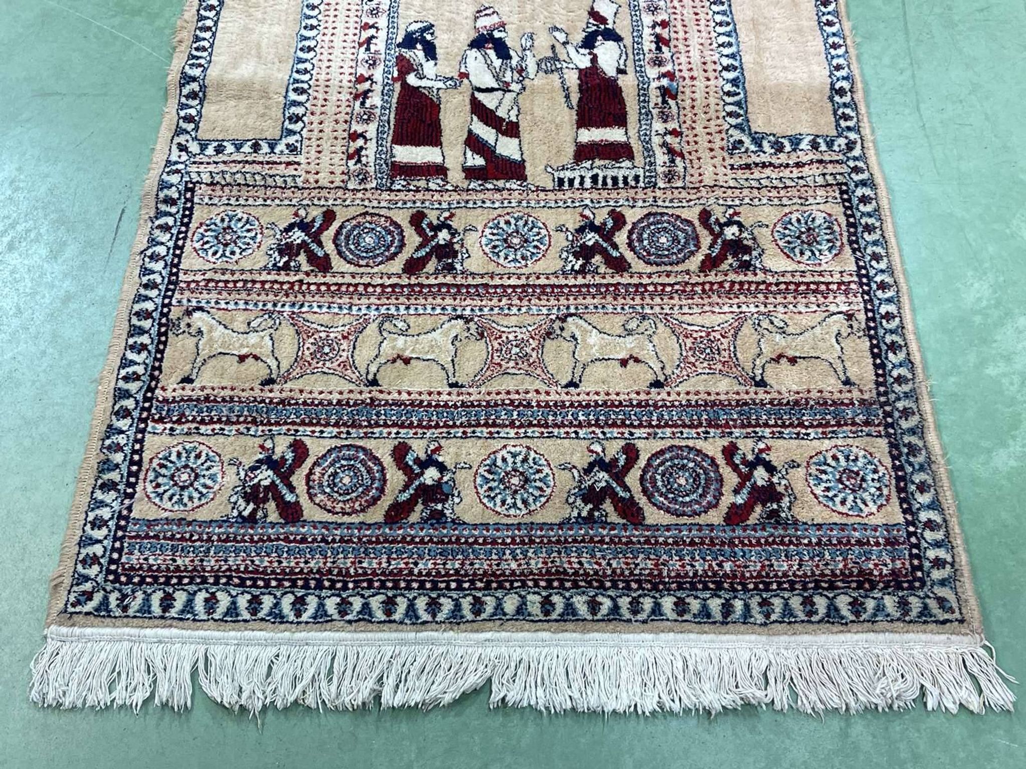 Tapis irakien en laine fait main - 1m80x1m