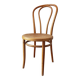 Chaise bistrot ancienne en bois blond courbé et cannage