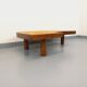 Barrois vintage shell-patterned comma coffee table in wood and ceramic.