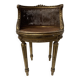 Louis XVI style armchair in wood and gilded stucco, 20th century.