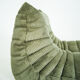 Togo Armchair and Pouf in Khaki wide Corduroy