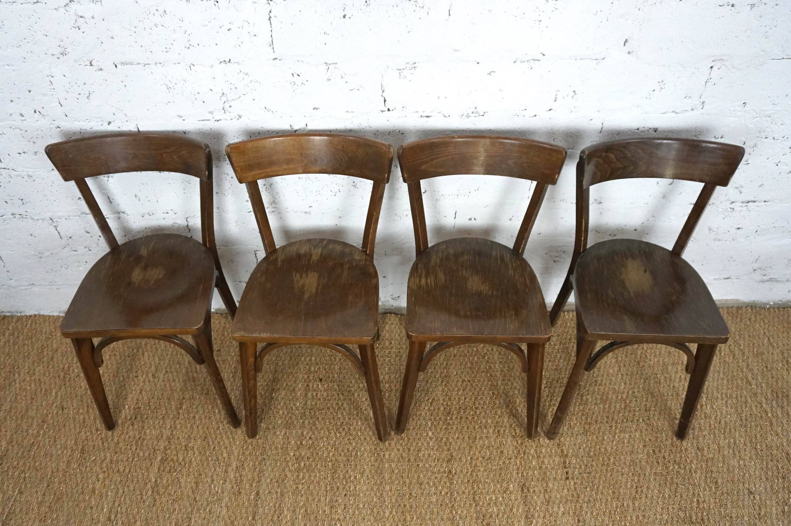4 vintage bistro chairs