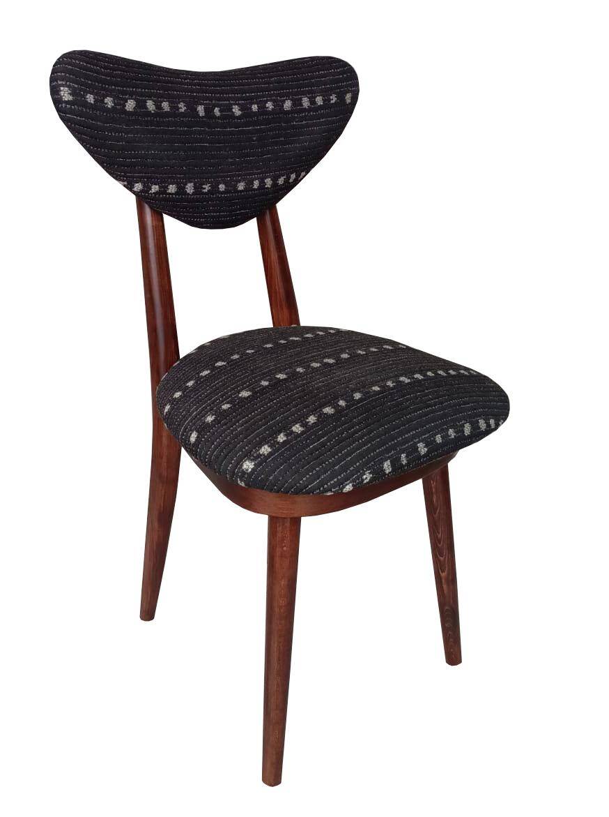 Chaise en tissu noir perennials dotty, europe, années 1960